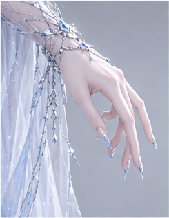 Human · crystal — Hand detail