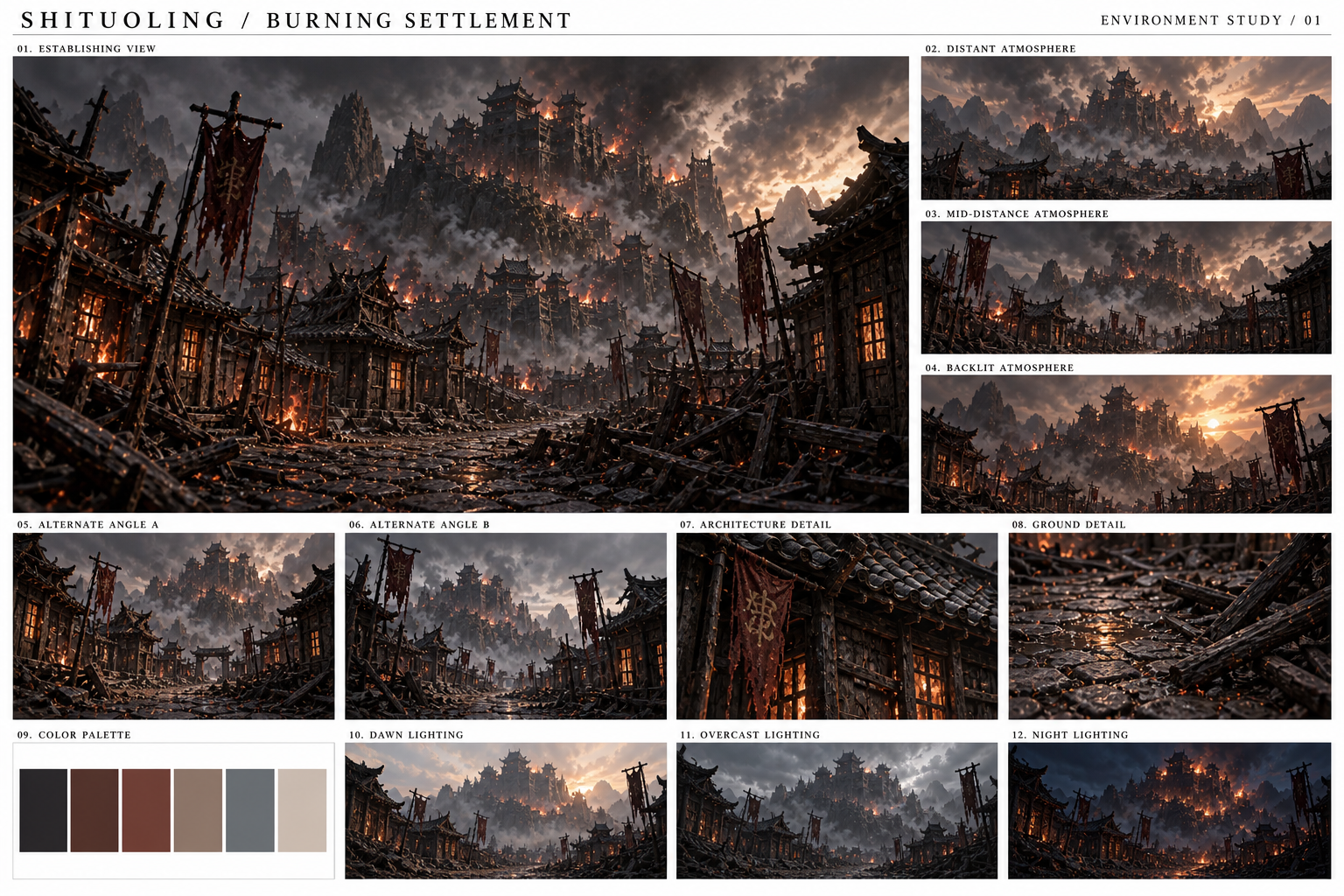 Burning Settlement complete environment asset board