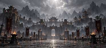 Celestial Battlefield — Overcast lighting