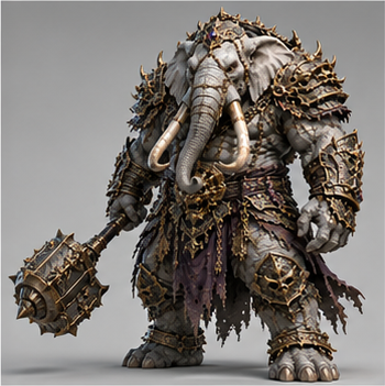 White Elephant generated hero study